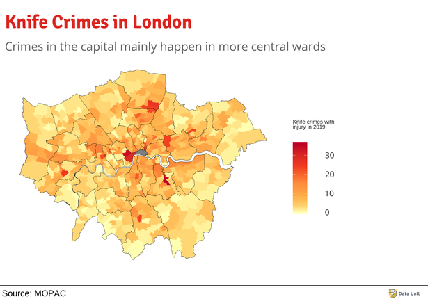 Where is the most crime in London?